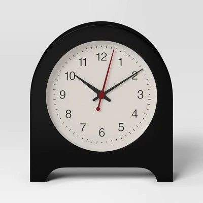 6" Arch Table Clock Black - Room Essentials™ 2 6" Arch Table Clock Black - Room Essentials™ - Image 2