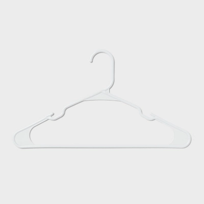 50pk Plastic Hangers White - Room Essentials™: Clothes Hangers For Shirts, Dresses, Tank Tops, Adult Closets 2 50pk Plastic Hangers White - Room Essentials™: Clothes Hangers For Shirts, Dresses, Tank Tops, Adult Closets - Image 2