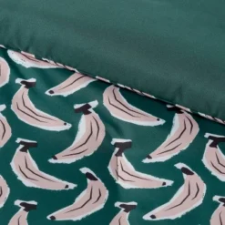 Microfiber Reversible Banana Print Comforter Dark Green - Room Essentials™ -Room Essentials™ GUEST 032c1765 724a 4001 8e39 08421e300917