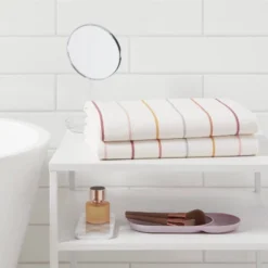Quick Dry Striped Waffle Towel - Room Essentials™