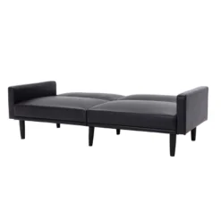 Faux Leather Futon Sofa With Arms Black - Room Essentials™ -Room Essentials™ GUEST 07fa3ab4 90d6 4bd9 93e7 ffff76b6f4e7