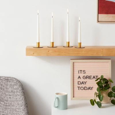 4pk Small Gold Powder Coated Taper Candle Holders - Room Essentials™: Iron Construction, Modern Decor 1 4pk Small Gold Powder Coated Taper Candle Holders - Room Essentials™: Iron Construction, Modern Decor