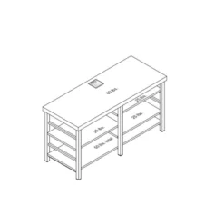 Adjustable Storage Dorm TV Stand For TVs Up To 50" Black Wood Grain Finish - Room Essentials™ -Room Essentials™ GUEST 0b3afdd0 91e5 48d6 8c98 460a3d135c4b