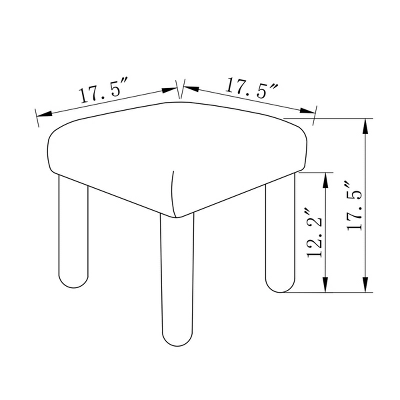 Upholstered Square Stool Ottoman - Room Essentials™ 3 Upholstered Square Stool Ottoman - Room Essentials™ - Image 3