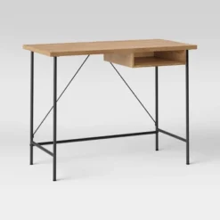 Wood And Metal Writing Desk With Storage - Room Essentials™ -Room Essentials™ GUEST 11fddfe3 6162 4a58 8bb3 5903c2a3ce2d