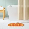 20"x23" Pumpkin Shaped Non-Slip Harvest Bath Rug Orange - Room Essentials™