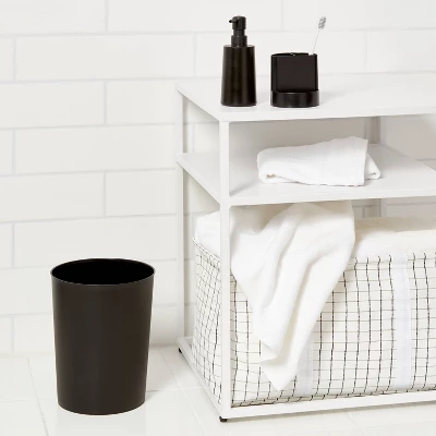 Bath Coordinates Bundle Black - Room Essentials™: Plastic Hand Washable, Includes Wastebasket & Soap Dispenser 1 Bath Coordinates Bundle Black - Room Essentials™: Plastic Hand Washable, Includes Wastebasket & Soap Dispenser