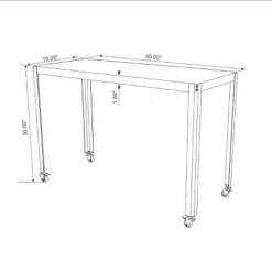 45" Metal Rolling Computer Desk - Room Essentials™ 9 45" Metal Rolling Computer Desk - Room Essentials™ -Room Essentials™ GUEST 1a5019e4 6b5a 46df 8639 caf82f80c020