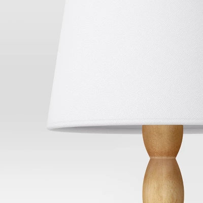 Turned Wood Stick Lamp Brown - Room Essentials™: Modern Accent Table, ETL Listed, No Bulb Included 3 Turned Wood Stick Lamp Brown - Room Essentials™: Modern Accent Table, ETL Listed, No Bulb Included - Image 3