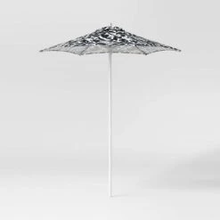 6' Round Outdoor Patio Market Umbrella With Black Pole - Room Essentials™ -Room Essentials™ GUEST 1ddd4d4f 9ceb 4c65 abd9 542adda8b215