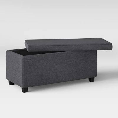 Double Storage Dorm Ottoman Dark Gray - Room Essentials™ 4 Double Storage Dorm Ottoman Dark Gray - Room Essentials™ - Image 4