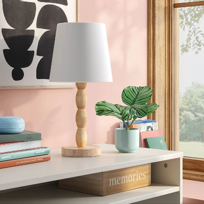 Turned Wood Stick Lamp Brown - Room Essentials™: Modern Accent Table, ETL Listed, No Bulb Included 2 Turned Wood Stick Lamp Brown - Room Essentials™: Modern Accent Table, ETL Listed, No Bulb Included - Image 2