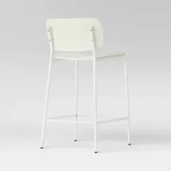Set Of 2, 24" Molded Plastic With Metal Base Counter Height Barstools White - Room Essentials™ 6 Set Of 2, 24" Molded Plastic With Metal Base Counter Height Barstools White - Room Essentials™ -Room Essentials™ GUEST 217235b9 6276 40de 8763 1326c2d8cfef