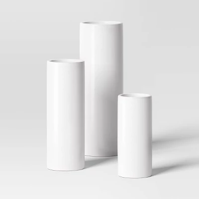 3pc Vase Set Ceramic Cylinder - Room Essentials™ 6 3pc Vase Set Ceramic Cylinder - Room Essentials™ - Image 6