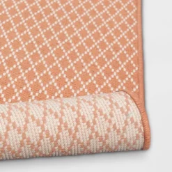 4'x5'6" Diamond Power Loom Woven Area Rug Rust - Room Essentials™: Diamond Pattern, Flat Pile, Indoor Use, Cotton & Polyester 5 4'x5'6" Diamond Power Loom Woven Area Rug Rust - Room Essentials™: Diamond Pattern, Flat Pile, Indoor Use, Cotton & Polyester -Room Essentials™ GUEST 227b1e06 6a9d 4999 a81c 2386e2fcc905