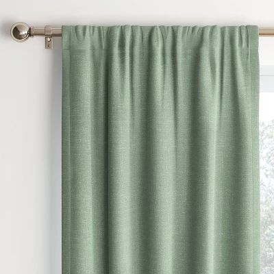 Room Darkening Heathered Thermal Window Curtain Panel Green - Room Essentials™ 6 Room Darkening Heathered Thermal Window Curtain Panel Green - Room Essentials™ - Image 6