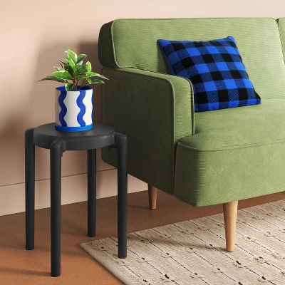 Recycled Plastic Dorm Accent Side Table Black - Room Essentials™ 1 Recycled Plastic Dorm Accent Side Table Black - Room Essentials™