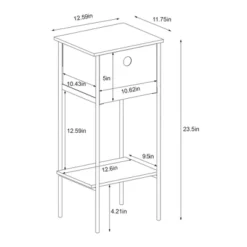 Fabric Bin Dorm Side Table Black Frame - Room Essentials™ -Room Essentials™ GUEST 29b2eed4 2a93 44ce 9a1d 5d6a80e003ca