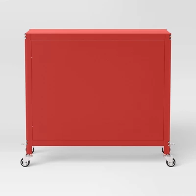 2 Door Metal Rolling Locker Storage Cabinet - Room Essentials™ 4 2 Door Metal Rolling Locker Storage Cabinet - Room Essentials™ - Image 4