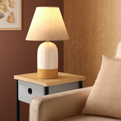 Ceramic Table Lamp Cream/Tan - Room Essentials™ 1 Ceramic Table Lamp Cream/Tan - Room Essentials™