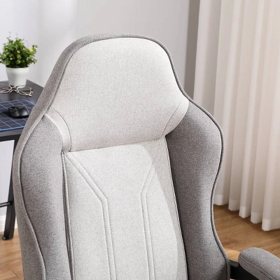 Swivel Dorm Gaming Chair Gray - Room Essentials™: Upholstered Computer Desk Chair, Adjustable, Fixed Arms 13 Swivel Dorm Gaming Chair Gray - Room Essentials™: Upholstered Computer Desk Chair, Adjustable, Fixed Arms - Image 13