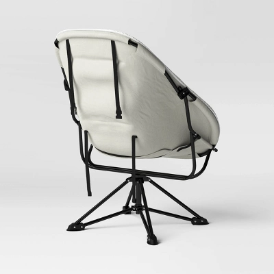 Padded Hex Swivel Dorm Chair Cream - Room Essentials™: Upholstered College Dorm Essential, No Assembly Required 3 Padded Hex Swivel Dorm Chair Cream - Room Essentials™: Upholstered College Dorm Essential, No Assembly Required - Image 3