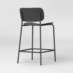 Set Of 2 24" Molded Plastic With Metal Base Counter Height Barstool Black - Room Essentials™ -Room Essentials™ GUEST 37eafc9c d36b 4d99 bb6a 338a6e30bbea