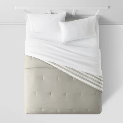 Microfiber Stripe Reversible Comforter - Room Essentials™ 5 Microfiber Stripe Reversible Comforter - Room Essentials™ - Image 5