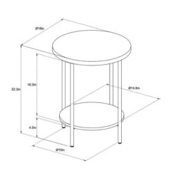 Wood And Metal Round End Table - Room Essentials™ 8 Wood And Metal Round End Table - Room Essentials™ -Room Essentials™ GUEST 3b0a8f5b 71c3 483e 99d5 ee523c908f0c