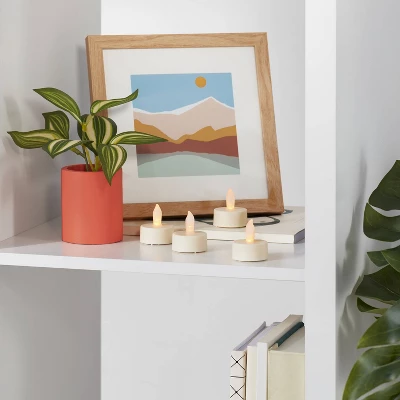 12ct Twist-Flame LED Tealight Candles (Cream) - Room Essentials™: Battery-Operated, Flickering, Plastic 1 12ct Twist-Flame LED Tealight Candles (Cream) - Room Essentials™: Battery-Operated, Flickering, Plastic