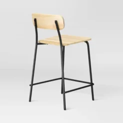 Set Of 2 24" Wood With Metal Base Counter Stool Natural - Room Essentials™ -Room Essentials™ GUEST 3c8ecb84 55e0 41a7 ad87 52eb020274cc