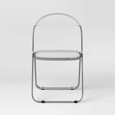 Modern Metal Acrylic Folding Chair - Room Essentials™ 2 Modern Metal Acrylic Folding Chair - Room Essentials™ - Image 2