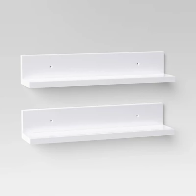 15" Wall Shelf Picture Ledge 2pk - Room Essentials™ 5 15" Wall Shelf Picture Ledge 2pk - Room Essentials™ - Image 5
