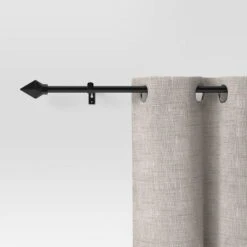 28"-48" Café Faceted Pyramid Rod Black - Room Essentials™ -Room Essentials™ GUEST 44380c64 42d2 4bc4 9db5 dddab8299ac7