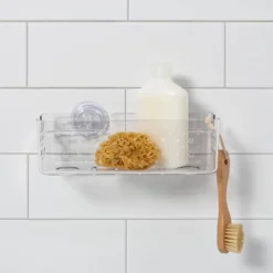 Room Essentials™ 9 Suction Medium Basket Clear - Room Essentials™