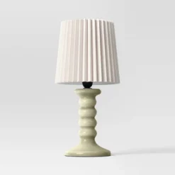 Mini Stick Table Lamp With Pleated Shade - Room Essentials™ -Room Essentials™ GUEST 49301b31 a9e4 4e55 99af 5d06f94566ec