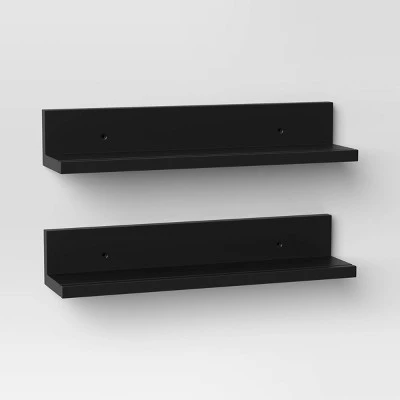 15" Wall Shelf Picture Ledge 2pk - Room Essentials™ 3 15" Wall Shelf Picture Ledge 2pk - Room Essentials™ - Image 3