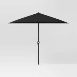 7.813'x8.83' Half Circle Patio Umbrella - Black Pole - Room Essentials™ -Room Essentials™ GUEST 4fcf0bec 82ca 47f9 9602 dfaa17b5980f