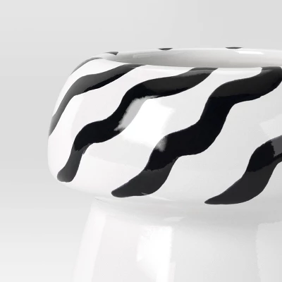 Mushroom Decorative Vase White/Black - Room Essentials™ 2 Mushroom Decorative Vase White/Black - Room Essentials™ - Image 2