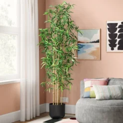 Faux Bamboo Artificial Tree Green - Room Essentials™