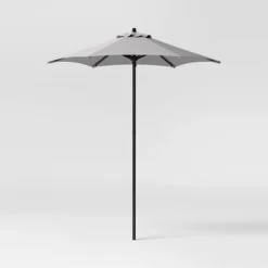 6' Round Outdoor Patio Market Umbrella With Black Pole - Room Essentials™ -Room Essentials™ GUEST 54e4fc38 b2fa 47b0 b7ac 3c5428b0dce3