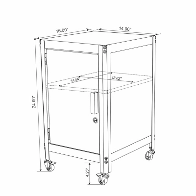 Metal Rolling Locker Dorm Storage Cabinet With Lock- Room Essentials™ 7 Metal Rolling Locker Dorm Storage Cabinet With Lock- Room Essentials™ - Image 7