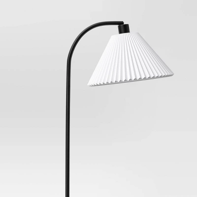 Downbridge Pleated Floor Lamp Black - Room Essentials™: Modern Empire Shade, ETL Listed, 58" Height 3 Downbridge Pleated Floor Lamp Black - Room Essentials™: Modern Empire Shade, ETL Listed, 58" Height - Image 3