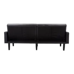 Faux Leather Futon Sofa With Arms Black - Room Essentials™ -Room Essentials™ GUEST 5b590056 4f71 45ef a9b2 78acfc1ee409