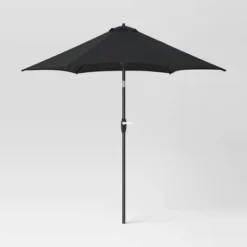 9'x9' Patio Market Umbrella - Black Pole - Room Essentials™ -Room Essentials™ GUEST 5f8c1ba4 b215 436e b405 cba09e084dfe