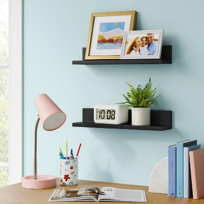 15" Wall Shelf Picture Ledge 2pk - Room Essentials™ 1 15" Wall Shelf Picture Ledge 2pk - Room Essentials™