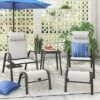 5pc Adjustable Back Patio Chat Set - Gray - Room Essentials™