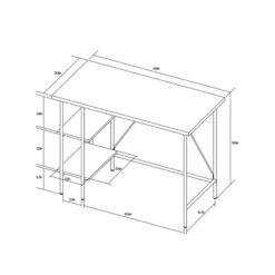 Wood And Metal Desk With Shelves Natural - Room Essentials™ 11 Wood And Metal Desk With Shelves Natural - Room Essentials™ -Room Essentials™ GUEST 651e9e0b 2410 45f1 b96f 6183f5e0e54b