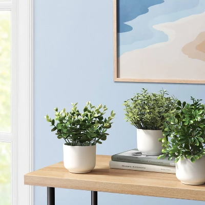 Herb Artificial Plant In White Pot - Room Essentials™ 1 Herb Artificial Plant In White Pot - Room Essentials™