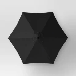 6' Round Outdoor Patio Market Umbrella With Black Pole - Room Essentials™ -Room Essentials™ GUEST 683821a3 195c 4070 9129 c850565e0c91